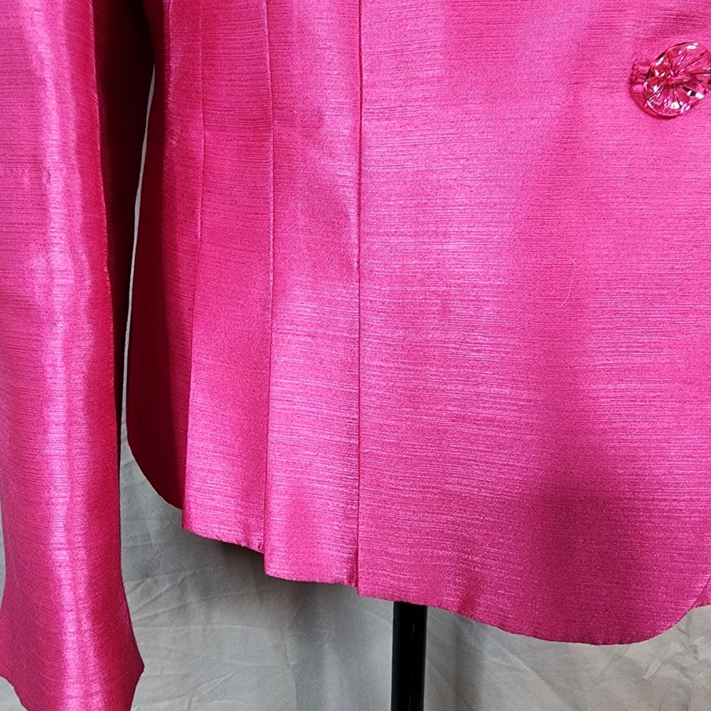LE‎ SUIT Essentials Size 18 Shimmering Pink Barbiecore Special Occasion Blazer - Picture 11 of 13